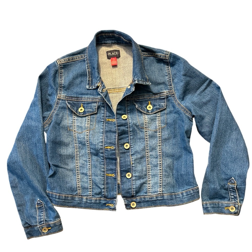 PLACE Girl’s Stretch Denim Basic Jacket Cotton Blend Size 14‎ XL